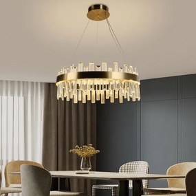 Lustră LED de cristal dimabilă pe cablu LED/80W/230V + telecomandă