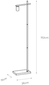 Lampadar Lucide 21721/01/30 LEANNE 1xE27/40W/230V negru