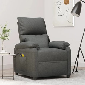 3073828 vidaXL Fotoliu de masaj electric rabatabil, gri închis, textil