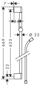 Set de dus culoare crom Hansgrohe, Crometta Vario Unica Crom