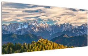 Tablou - panorama montană (120x50 cm), în 40 de alte dimensiuni noi