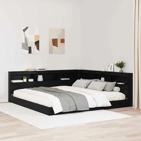 vidaXL Tăblie de depozitare cu raft Stejar negru 180 cm Lemn compozit