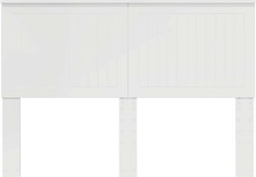 vidaXL Tăblie cap cu headboard Alb Lucios 140 cm Lemn compozit