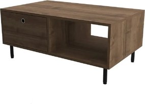 Masuta cafea Nando cu sertar ,pentru living,culoare nuc 100 cm