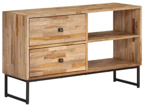 vidaXL Comodă TV din lemn masiv de tec reciclat, 90 x 30 x 55 cm