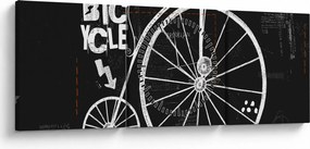 Tablou - Velociped (cu ceas) (90x30 cm)