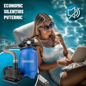 Filtrare cu nisip pentru piscina AQUA cu bile filtrante, 5 000 l/h, albastru Monzana