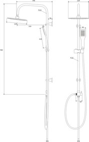 Vero Pălărie de duș, 1-funcție Finisaj: Crom NBV_051K