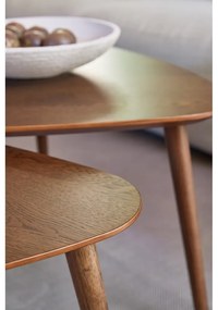 Măsuțe de cafea maro 2 buc. cu aspect de lemn de stejar 70x100 cm Adda – Unique Furniture