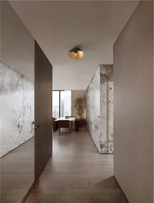 Lustra aplicata design decorativ OPSI negru/auriu D-30cm