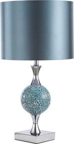 Där Lighting ELS4223 - Lampă de masă ELSA 1xE27/40W/230V albastru/crom lucios