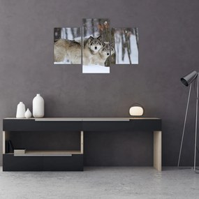 Tablou - Lupii în timpul iernii (90x60 cm)