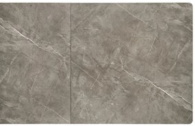 Masa extensibila Charles marmura gri/negru L180-260 cm