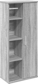 vidaXL Dulap de baie cu suport role, sonoma gri, 39x22x90 cm