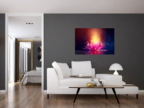 Tablou cu lotus pe apă (90x60 cm)