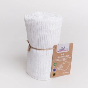 Babymatex Pătură pentru copii Sisi albă, 75 x 100cm
