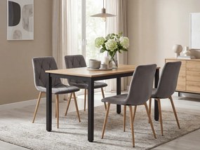 Scaun dining catifea LIBRA gri închis