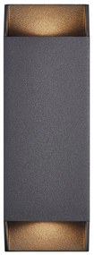 Aplica up/down de perete pentru iluminat exterior IP54 Nico square 22 negru