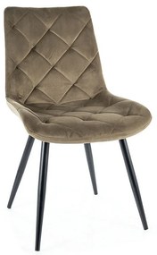 Scaun de bucaterie Ralph Velvet, măsline