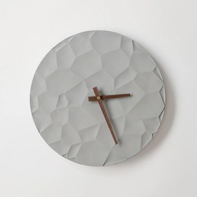 Ceas de perete din beton ODLITO Moon Crater - natural - 30 cm - ace maro