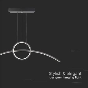 Lustră LED pe cablu LED/30W/230V 4000K negru