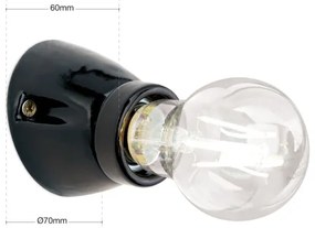 Orion - Aplică de perete FROST, 1xE27/60W/230V, neagră