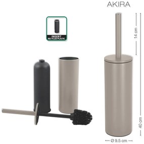 Spirella perie pentru WC Akira, gri-maro mat