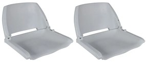 vidaXL Scaune barcă 2 buc. gri 41x51x48 cm spătar pliabil fără pernă