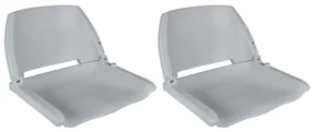 vidaXL Scaune barcă 2 buc. gri 41x51x48 cm spătar pliabil fără pernă