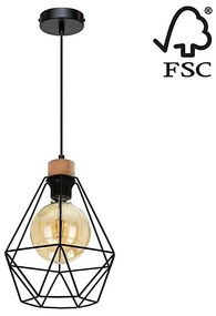 Lustră pe cablu Spot-Light 21822104 DIAMENT 1xE27/60W/230V stejar – certificat FSC