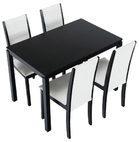 Set cină, wenge/piele eco, VENIS NEW 1+4