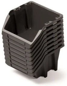 Set de 8 cutii de depozitare fiecare 14,4 x 11,8 x 8,4 cm, negru