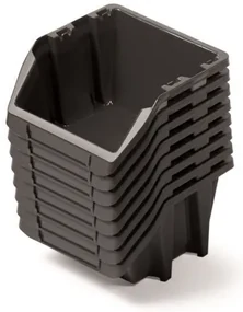 Set de 8 cutii de depozitare fiecare 14,4 x 11,8 x 8,4 cm, negru