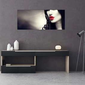 Tablou - Femeia misterioasă (120x50 cm)