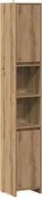 vidaXL Dulap de baie, Stejar artizanal, 30x30x183,5 cm, PAL