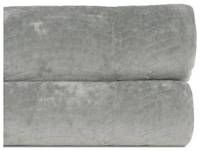 Cuvertură verde prăfuit matlasată din catifea 230x260 cm – Ixia