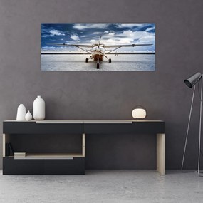 Tablou cu aeroplan cu motor (120x50 cm)