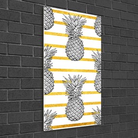 Tablou Printat Pe Sticlă benzi de ananas