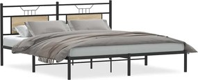 vidaXL Cadru pat fără saltea stejar sonoma, 160x200 cm, lemn prelucrat