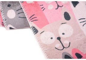 Covor pentru copii roz 80x150 cm Silly Cats – Vitaus