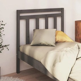 vidaXL Tăblie de pat, gri, 81x4x100 cm, lemn masiv de pin