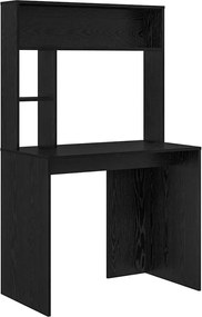 vidaXL Birou cu raft Stejar Negru 91 x 50 x 149 cm Lemn compozit