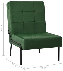 Scaun de relaxare, verde inchis, 65x79x87 cm, catifea 1, Morkegronn