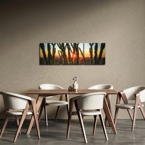Tablou - Plante (cu ceas) (90x30 cm)