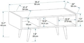 Măsuță de conferință Line Walnut