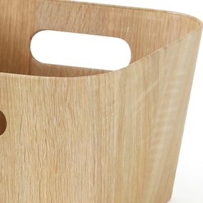 Set de 2 coșuri de depozitare Kitchisimo 27 × 27 ×16 cm, natur, M