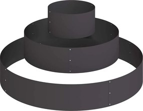 vidaXL Vază pentru Grădină Negru 120 x 120 x 20 cm