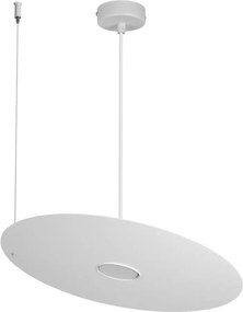 Pandantiv suspendat pe cablu PIATTO 1xGX53/15W/230V Ø 45 cm alb