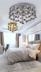 Lustra moderna aplicata design deosebit 49cm Luvia auriu ZZ AZ3072