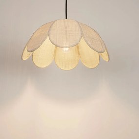Lustra/Pendul din iuta bej, design boho style, FLOR